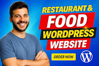 design restaurant, bakery, cafe and food delivery wordpress website