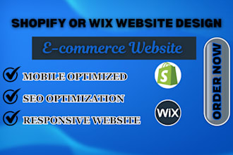 design a shopify or wix website with seo optimization