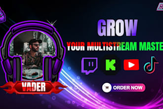 help you grow your twitch, kick, youtube, and tiktok organically