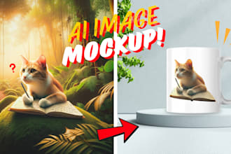 design trendy custom ai generated images and mockups