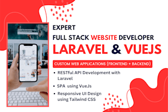 be full stack web developer for vuejs PHP laravel website, laravel backend dev