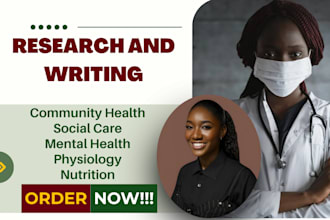 research and work on community, environmental, mental and occupational health
