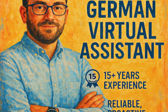 be your virtual assistant for customer support and admin task german native