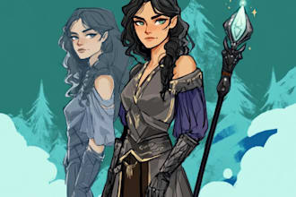 create a dnd art and d and d character for you