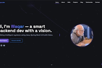 design a modern personal portfolio website