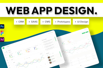 do web app design, saas CRM ui design in figma