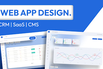 web app design saas, CRM, ui design in figma