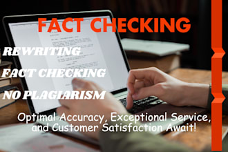 fact check, humanize, check plagiarism and edit ai generated content