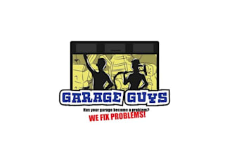design minimal professional garage guys logo