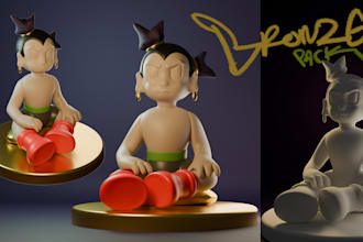 sculpt a 3d model for 3d printing and rendering