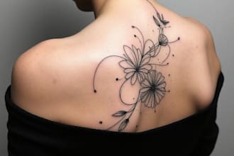 create minimal line art tattoo