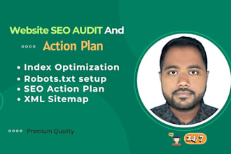 provide expert website SEO audit report with action plan