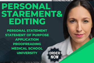 edit medical school, residency personal statements and motivational letter