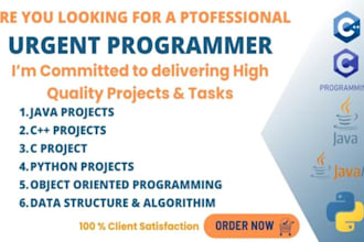 computer science java, python, cpp programming task and computer science
