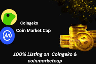 create bep 20,erc20 token or list on coingecko and coinmarketcap