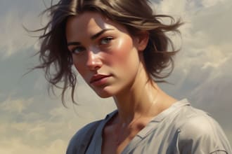 turn your picture into a digital oil painting portrait