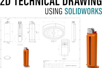 do 2d technical drawing of your 3d model using solidworks