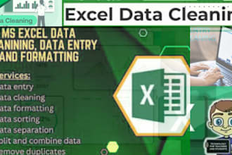 clean, format, merge, and split excel data