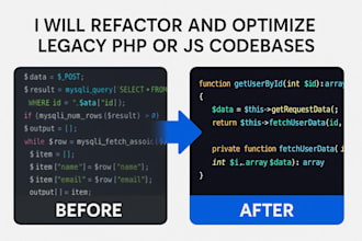 refactor and optimize legacy PHP or js codebases