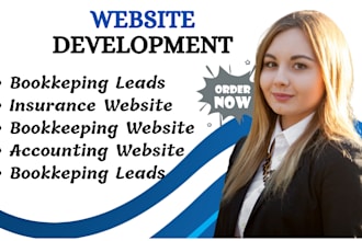 build insurance bookkeeping website landing page accounting website tax website