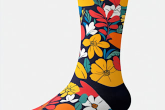 draw unique socks design for your brand