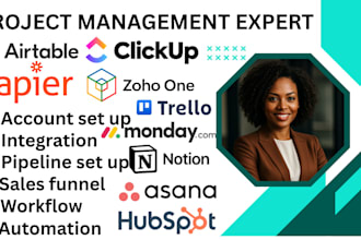 setup, automate hubspot crm monday crm trello airtable notion slack asana zoho