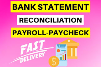 do bank statement , bank reconciliation, financial statement, balance sheet