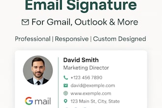 make clickable HTML email signature for gmail, outlook etc
