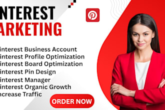 create seo optimized pins, posts, and boards as a pinterest marketing manager