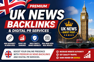 provide UK news backlinks and digital PR combo packages