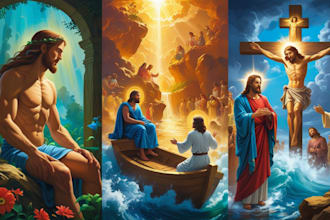 illustrate christian children story book, christian kids book cover, kdp book