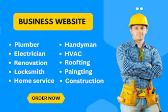 design plumber, electrician, renovation, roofting, painting, locksmith website