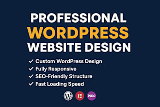 design a fast loading SEO friendly wordpress website in 24 hours