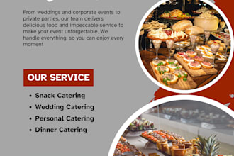 design a unique and modern food flyer for your restaurant