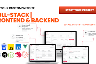 do website development, custom website design as a full stack developer