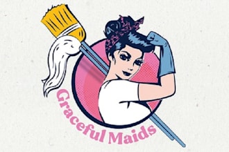 design top quality home cleaning company logo