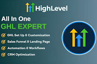 be your gohighlevel expert to setup highlevel website funnel workflow automation