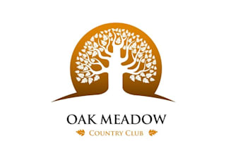 design modern oak meadow country club logo