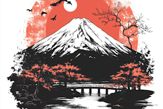make a custom japanese style t shirt design, anime, jdm car