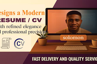 design a job winning resume and modern CV in word and PDF