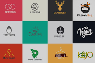 create trendy abstract and brand mark logo design