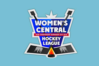 design attend womens hockey team club logo