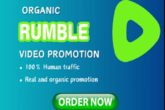 promote your rumble video and channel for organic views and real engagement