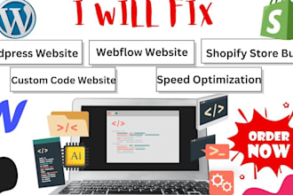 fix logo wordpress fix shopify bug fix fix webflow website fix custom code