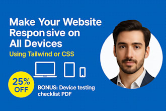 make your website responsive on all devices using tailwind or CSS