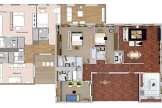 do 2d colored floor plan from matterport or furniture layout