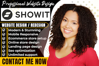 design, redesign and customize showit website or showit template photography