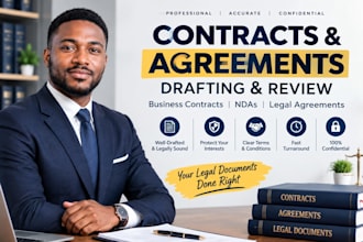 draft and review contracts, ndas and agreements for your business