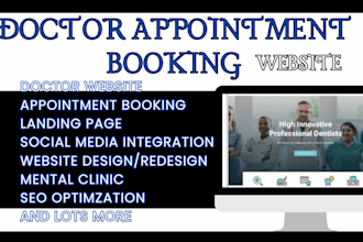 doctor appointment booking website medical clinic website hospital landing page