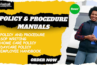 write detailed homecare, daycare, alf, medical courier policies, sops, handbook